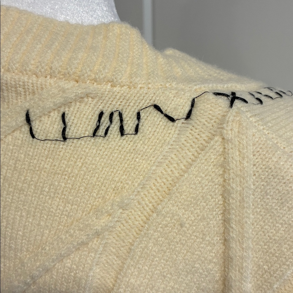 Dreamers Cream Cardigan with Colorful Buttons - Picture 9 of 15